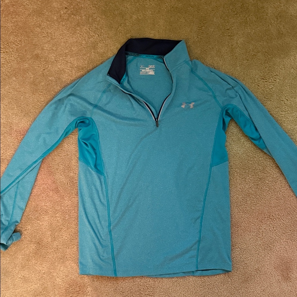 Under Armour Aqua Blue Quarter-Zip Top